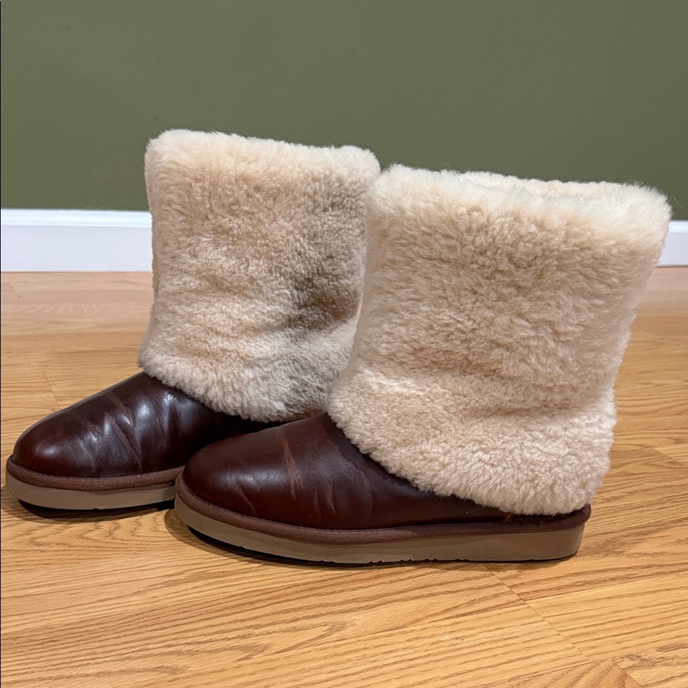 UGG Brown and Cream Winter Boots